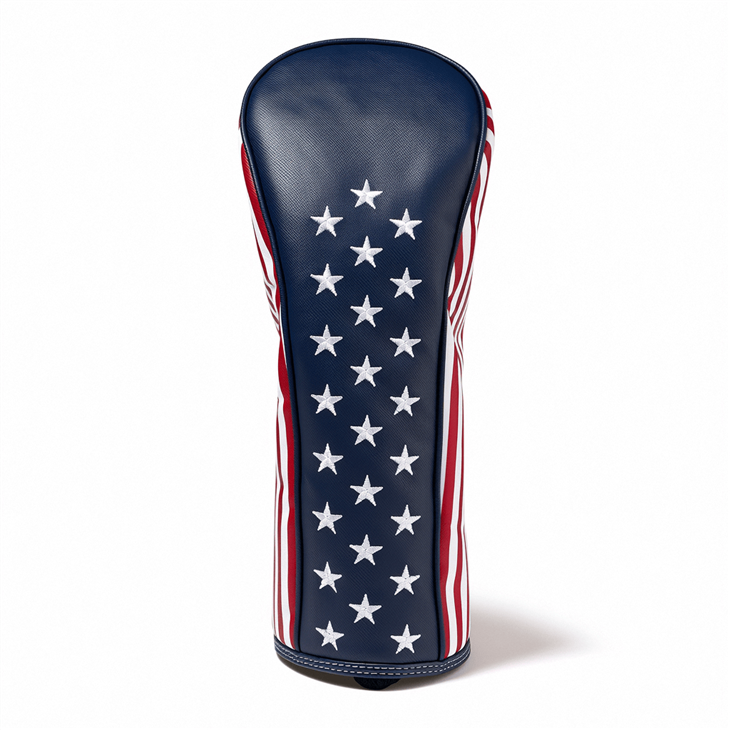 Golf Headcover Club Barrel Shape Custom Golf Headcover Embroidery PU Leather Sherpa Driver Golf Head Covers