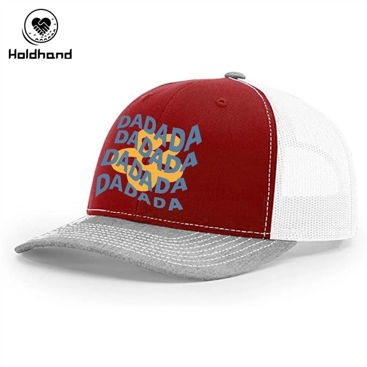 Manufacturer Trucker Hat Mesh Baseball Cap Adjustable Snapback English Letter Flower Pattern Design