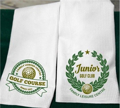 Белый цвет Microfiber Waffle Golf Towel Sublimation Printed Fruit Custom Logo Оптовая продажа с крючком